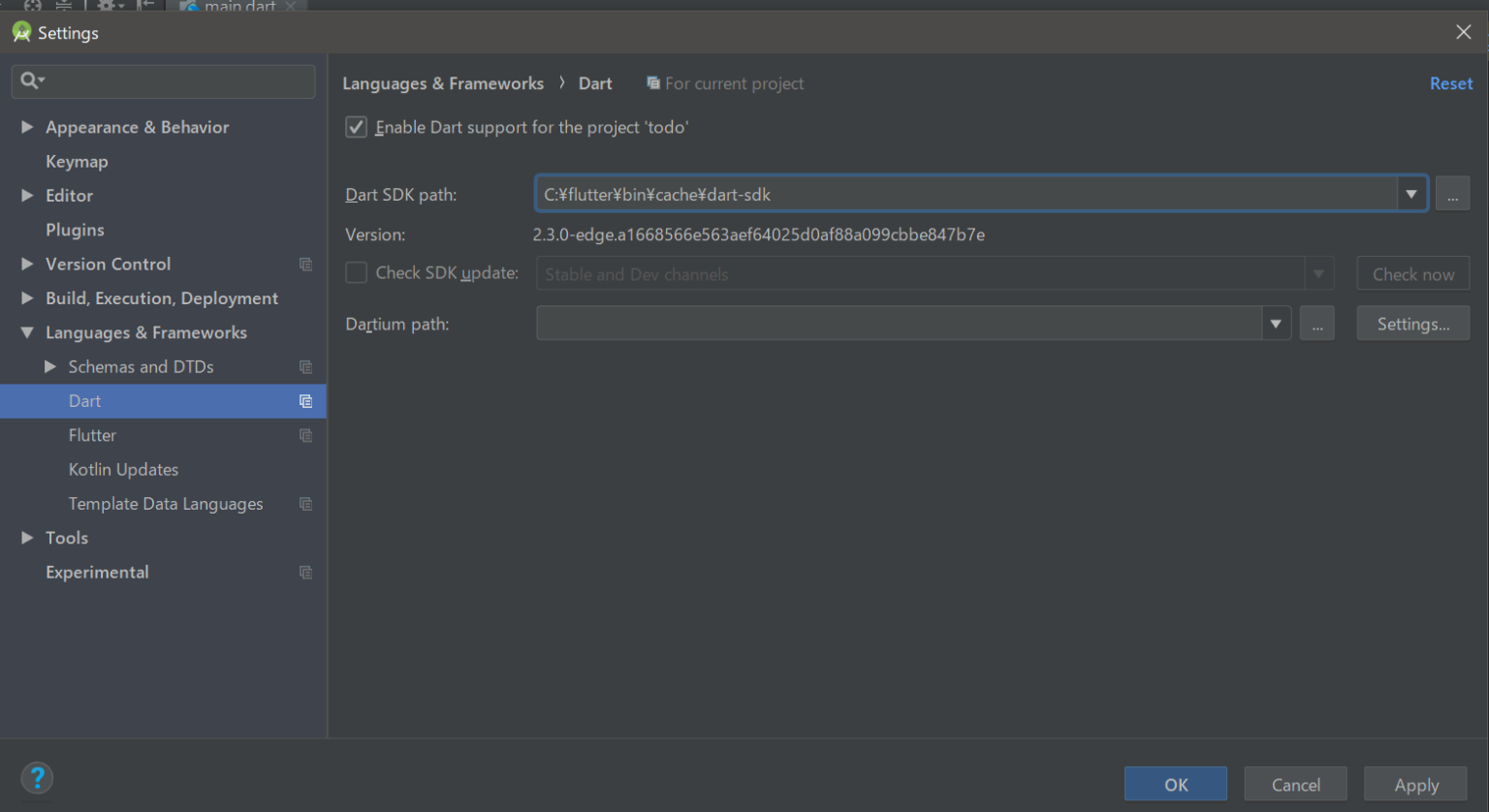 【flutter】”dart Sdk Is Not Configure”エラーの解決方法 西住工房